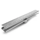 STAINLESS inox zuhany/erkély vízelvezető – LN110, lejtős H23 mm