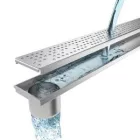 STAINLESS inox zuhany/erkély vízelvezető – LN110, lejtős H25 mm