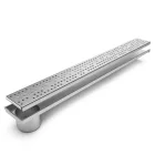 STAINLESS inox zuhany/erkély vízelvezető – LN110, lejtős H25 mm