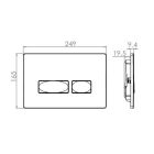 Cerastyle Nil falsík alatti WC tartály nyomólap - dupla - króm