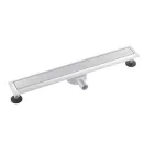 Aquasan Premium zuhanyfolyóka 700 mm fehér edzett üveg fedlappal, rozsdamentes alappal