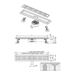 Aquasan Premium zuhanyfolyóka 600 mm fehér edzett üveg fedlappal, rozsdamentes alappal