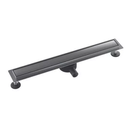 Aquasan Premium zuhanyfolyóka 600 mm gun grey rozsdamentes ráccsal, 360°-os szifonnal