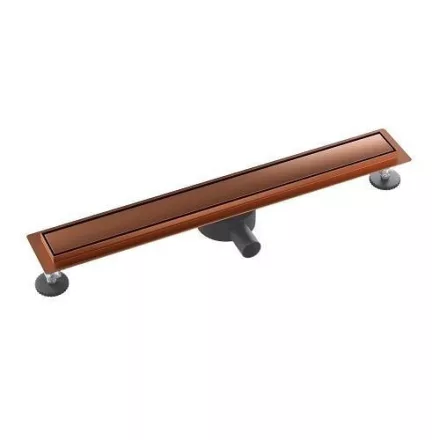 Aquasan Premium zuhanyfolyóka 700 mm rose gold rozsdamentes ráccsal, 360°-os szifonnal