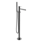 Arezzo Design Elegant szabadon álló kádtöltő csaptelep zuhanyszettel, metál szürke