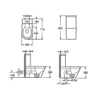 AREZZO design INDIANA kombi wc alsós/hátsó kifolyású, mély öblítésű