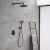 Arezzo Design Palmfield fekete falsík alatti egykaros kerámiabetétes zuhany csaptelep esőztetős zuhanyszettel
