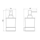 Arezzo design MONO folyékony szappanadagoló, szálcsiszolt arany