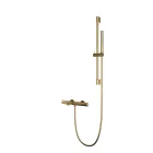 Arezzo Design Elegant termosztátos kádtöltő csaptelep zuhanyszettel, szálcsiszolt arany