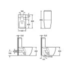 AREZZO design OHIO monoblokkos wc csésze, alsós/hátsó kifolyású, mély öblítésű