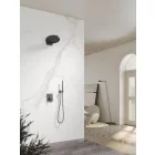 Arezzo Design Elegant metál szürke falsík alatti zuhanyrendszer, zuhanyszettel, esőztetővel, falon belüli egységgel