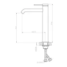 Arezzo Design Slimfield magasított mosdó csaptelep, króm