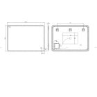 AREZZO design páramentes tükör LED világítással 100x70 cm, AR-3017