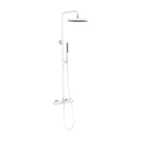   Arezzo Design Elegant matt fehér 3 funkciós termosztatikus kádtöltős zuhanyrendszer, zuhanyszettel