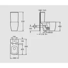 AREZZO design CHARLTON monoblokkos wc alsós/hátsós, mély öblítésű