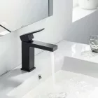Arezzo Design Cubefield fekete álló egykaros kerámiabetétes mosdó csaptelep