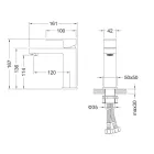 Arezzo Design Cubefield fekete álló egykaros kerámiabetétes mosdó csaptelep
