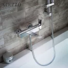Arezzo Design Springfield króm fali egykaros kerámiabetétes kádtöltő csaptelep behajtható kifolyóval