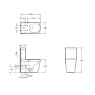 AREZZO design MONTANA kombi wc alsós/hátsó kifolyású, rimless, mély öblítésű