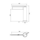 Arezzo Design Elegant matt fehér álló egykaros kerámiabetétes mosdó csaptelep