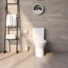 AREZZO design VERMONT peremnélküli monoblokkos wc csésze alsó/hátsó kifolyású, mély öblítésű