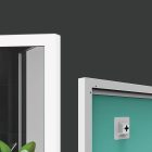 AREZZO design szögletes páramentes tükör LED világítással, órával és hőmérővel, 60x70 cm