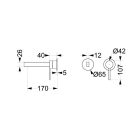 Arezzo Design Elegant metál szürke fali egykaros kerámiabetétes mosdó csaptelep