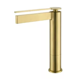   Arezzo Design Elegant magasított mosdó csaptelep, szálcsiszolt arany