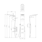 Arezzo Design ASPEN termosztátos zuhanypanel matt fehér