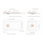 AREZZO design SOLIDSoft zuhanytálca 90x90 cm, FEKETE, színazonos lefolyóval