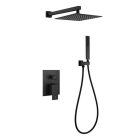 Arezzo Design Rockfield fekete falsík alatti egykaros kerámiabetétes zuhany csaptelep esőztetővel