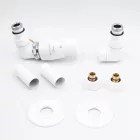 AREZZO design CORNERPEX/VISION radiátorszelep, fehér, balos