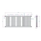 AREZZO design Duo Antracit 500x1200 törölközőszárító radiátor, matt fekete