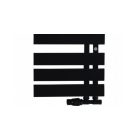 AREZZO design DUOPEX/TWINS radiátor szelep fekete, jobbos, központi fűtésről és fűtőpartronnal való működtetéssel