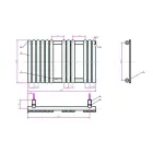 AREZZO design FLAT BLACK 500x800 törölközőszárítós radiátor