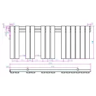 AREZZO design HORIZONT BLACK 550x1355 törölközőszárítós radiátor