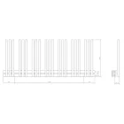 AREZZO design LINEAR WHITE 500x1200 törölközőszárító radiátor