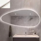 AREZZO design aszimmetrikus páramentes tükör LED világítással 120x80 cm