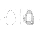AREZZO design aszimmetrikus páramentes tükör LED világítással 120x80 cm
