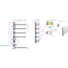 AREZZO design TUBELINE 455x755 falsík alatti elektromos törölközőszárító radiátor szálcsiszolt arany