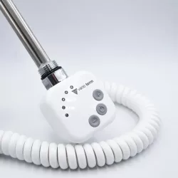  AREZZO design 300 W-os fűtőpatron törölközőszárító radiátorhoz termosztátos hőfokszabályozóval- fehér