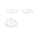 Viva STYLE Arda sarokszekrény CeraStyle Arda porcelán sarokmosdóval 46 x 46 cm - JOBBOS