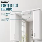 Bianca Plus 105 komplett fürdőszobabútor, magasfényű fehér színben