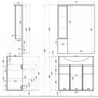 Bianca Plus 75 alsó szekrény mosdóval, sonoma tölgy színben