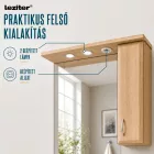 Bianca Plus 85 komplett fürdőszobabútor, sonoma tölgy színben, jobbos nyitási irány