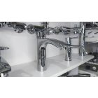 Quadrat Block króm álló egykaros kerámiabetétes magasított mosdó csaptelep