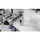 Quadrat Block króm álló egykaros kerámiabetétes magasított mosdó csaptelep