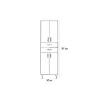 Bianca Plus 60 magas szekrény 4 ajtóval, 2 fiókkal, sonoma tölgy színben