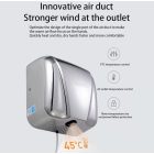 Infrás Elektromos rozsdamentes acél kézszárító króm színben 1800 W, BO4501