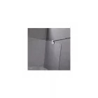 Diplon Walk-in 90 cm széles zuhanyfal króm kerettel, 8 mm edzett áttetsző üveggel, 195 cm magas